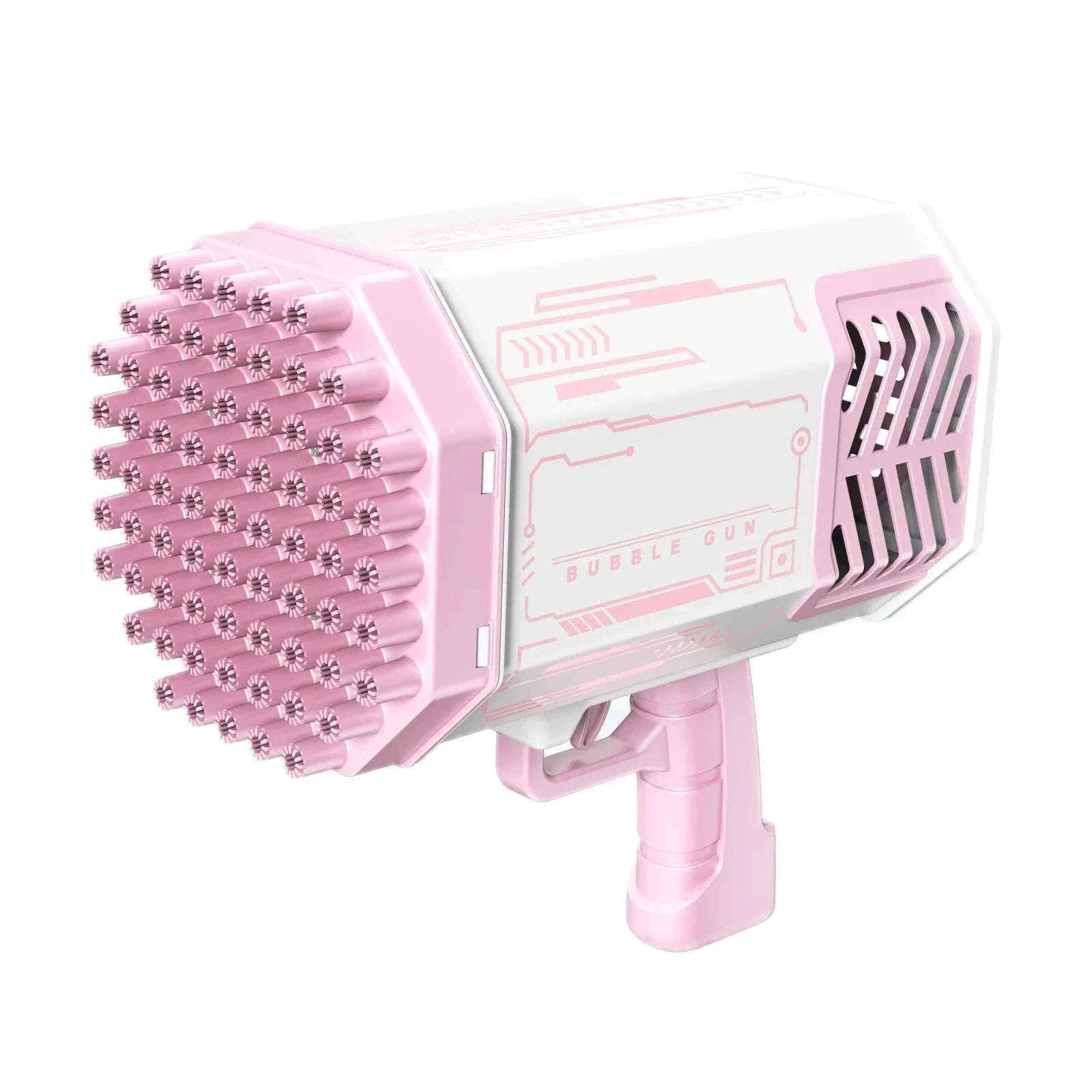 69-Hole Bubble Gun with Lights and Rechargeable Power-Rabbit