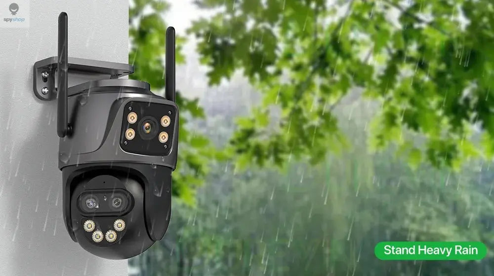 6K 9MP HD IP Camera Outdoor Three-Lens External WiFi Camera 4K/2K Dual Screen Security PTZ Cam Auto Tracking Surveillance iCSee Spy-shop.com