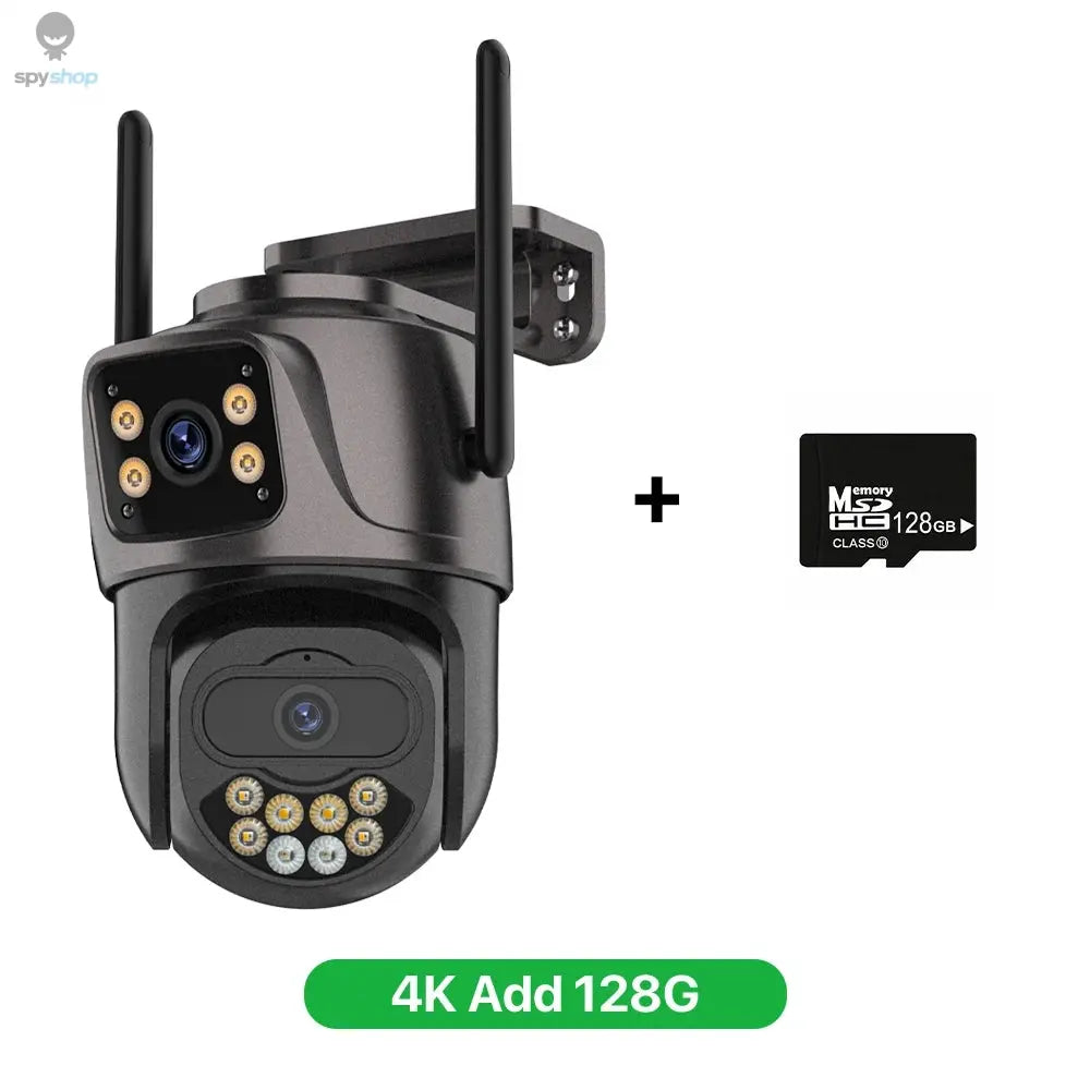 6K 9MP HD IP Camera Outdoor Three-Lens External WiFi Camera 4K/2K Dual Screen Security PTZ Cam Auto Tracking Surveillance iCSee Spy-shop.com