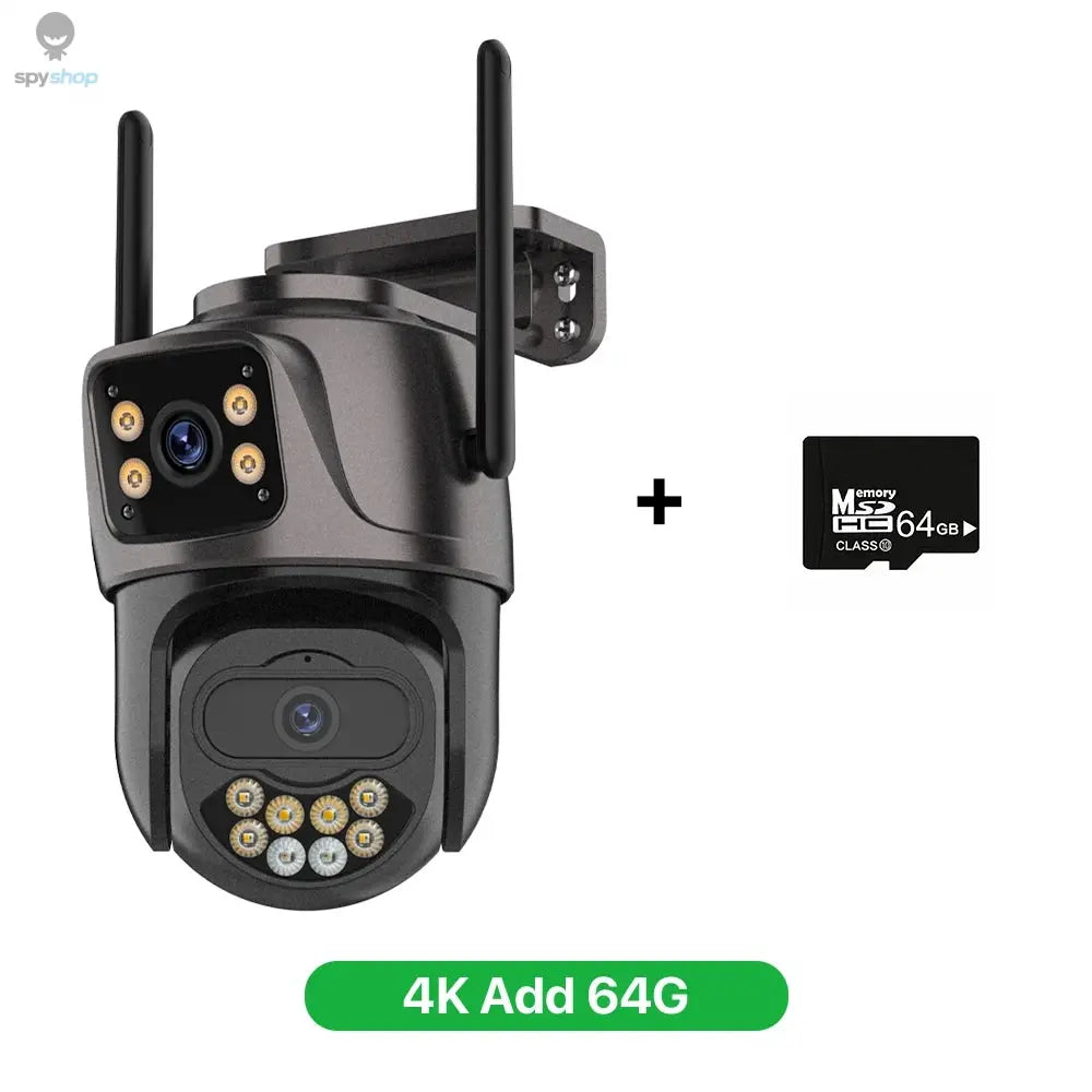 6K 9MP HD IP Camera Outdoor Three-Lens External WiFi Camera 4K/2K Dual Screen Security PTZ Cam Auto Tracking Surveillance iCSee Spy-shop.com