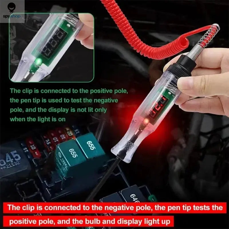6V 12V 24V Car Truck Voltage Circuit Tester Digital LED Probe Test Pen Auto Diagnostic Repair Tool with Measuring Function 