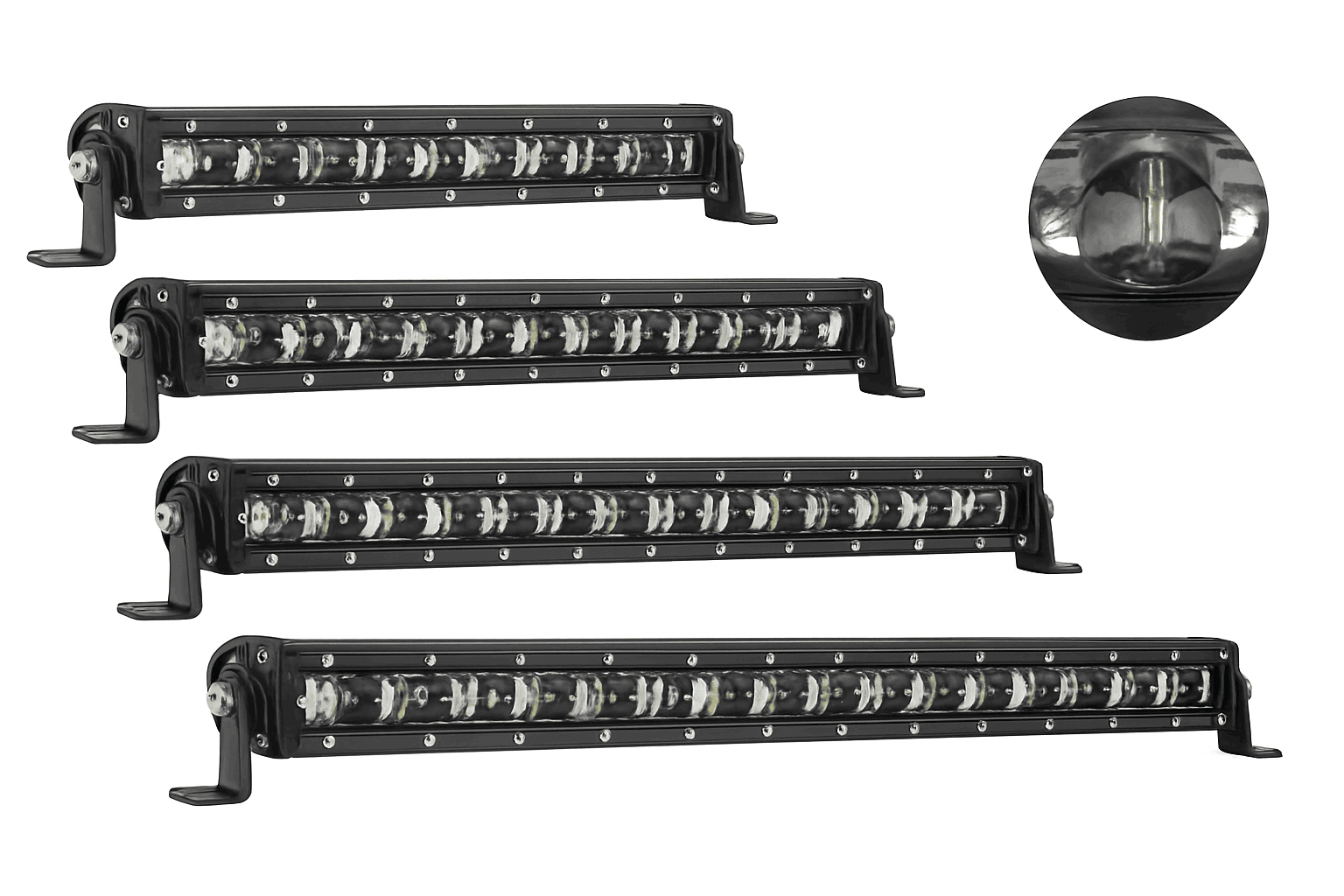 6D Ultra Slim Single Row LED Light Bar 6000K White-20inch 1pcs