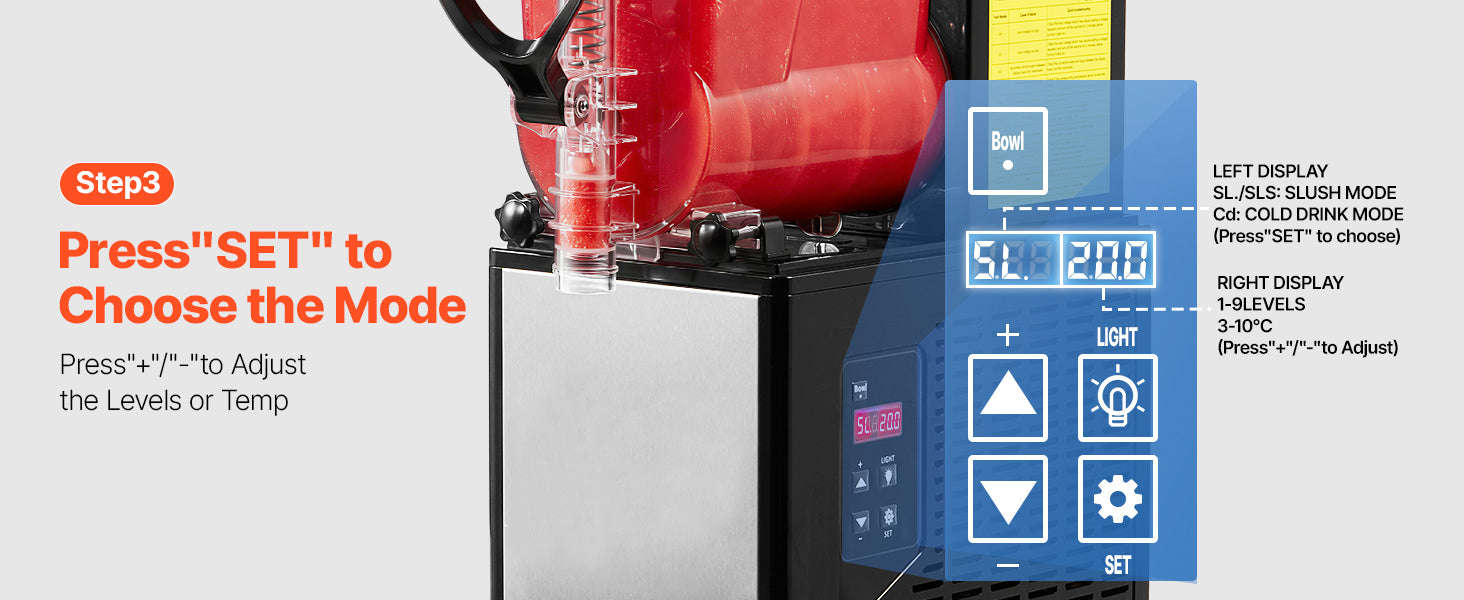 6L Commercial Slushy Machine with Self-Cleaning-1x6L / United States