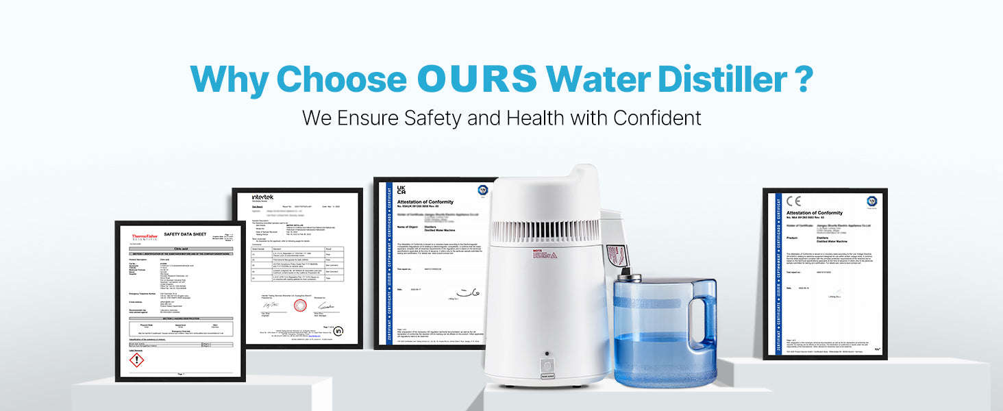6L Countertop Water Distiller 900W White-6L White / United States