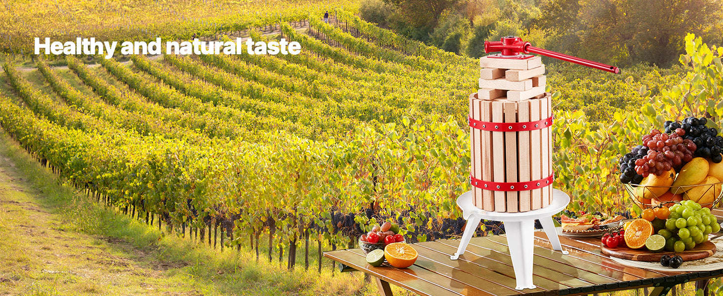 6L Solid Wood Fruit Wine Press with 8 Blocks-6L / Germany