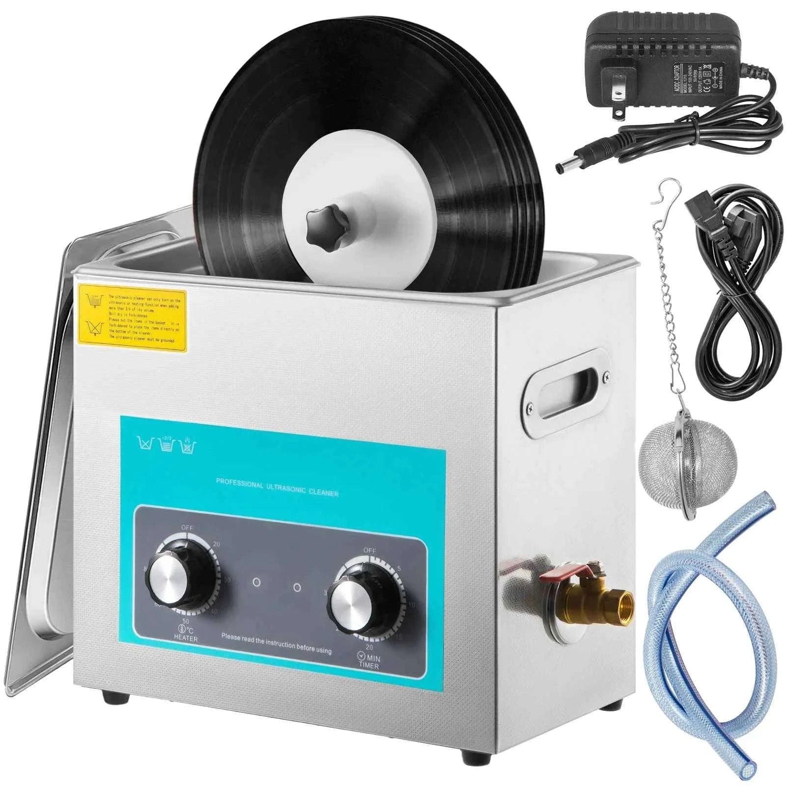 6L Ultrasonic Record Cleaner with Knob Control-spain