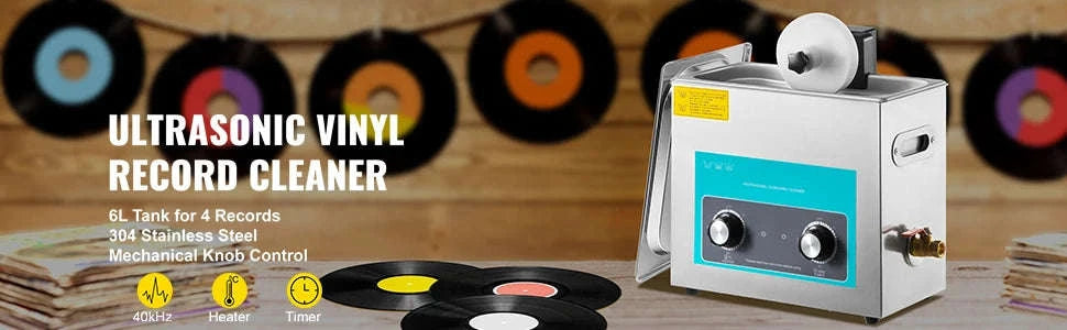6L Ultrasonic Record Cleaner with Knob Control-spain
