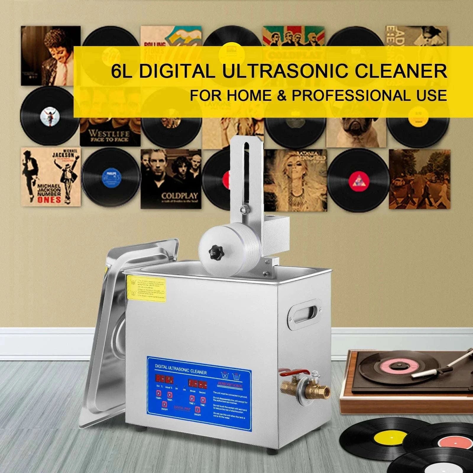 6L Ultrasonic Vinyl Record Cleaner for 7–12 Inch Records-6L / spain