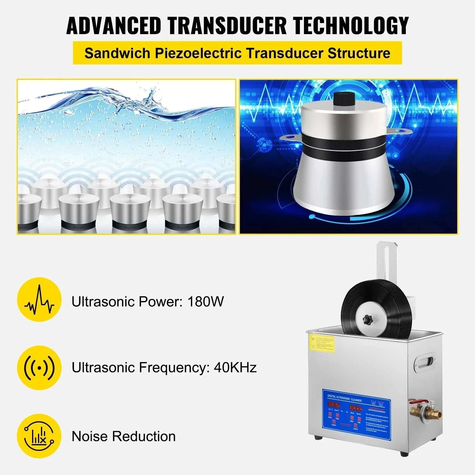 6L Ultrasonic Vinyl Record Cleaner for 7–12 Inch Records-6L / spain