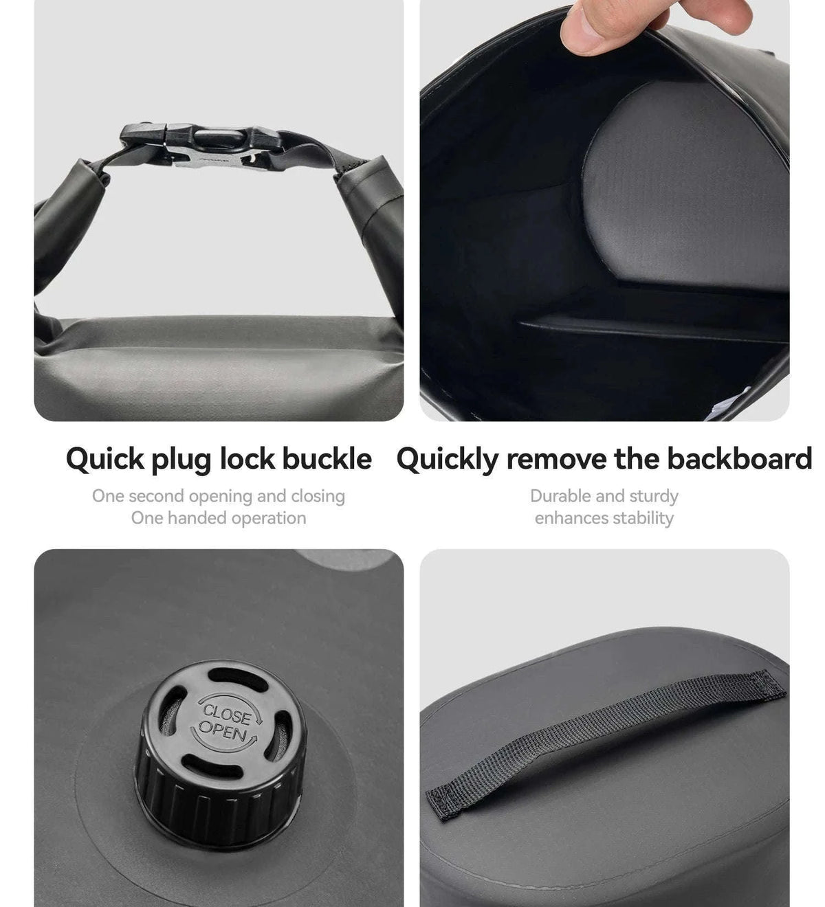 6L Waterproof Bikepacking Fork Bag with Magnetic Mount-H75