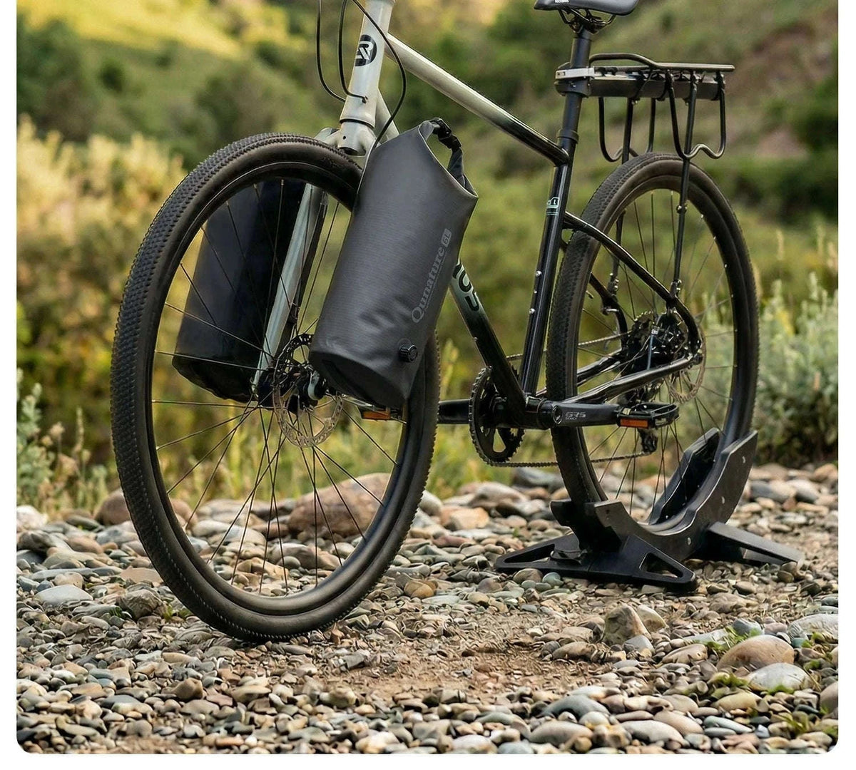 6L Waterproof Bikepacking Fork Bag with Magnetic Mount-H75