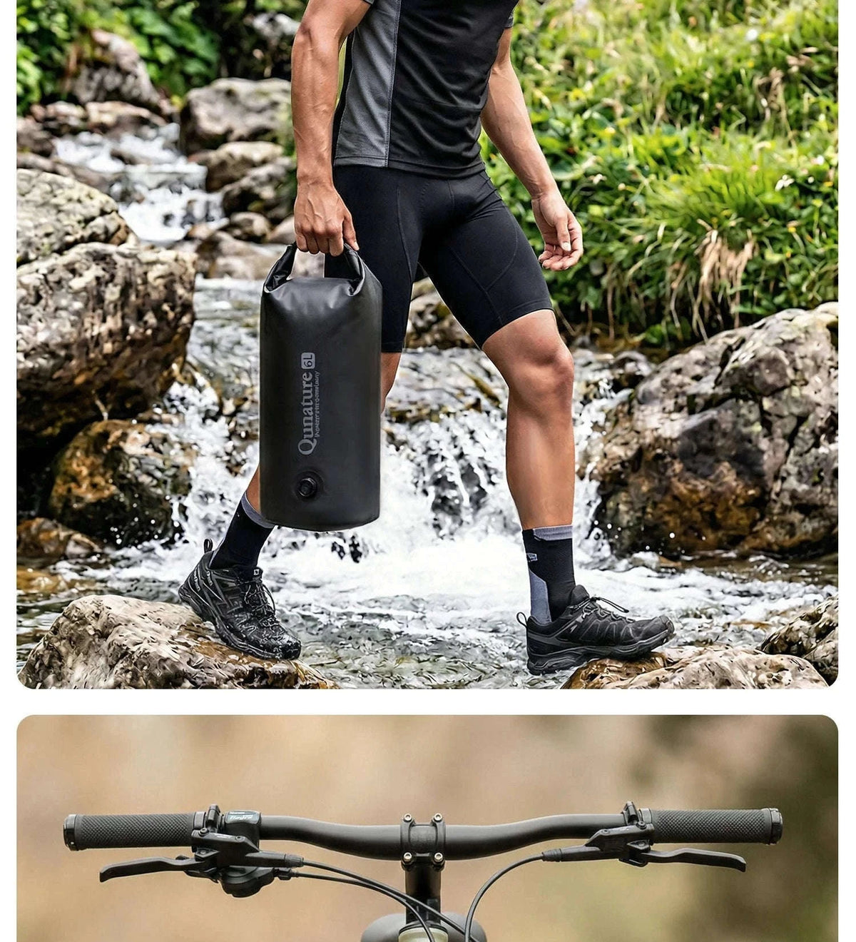 6L Waterproof Bikepacking Fork Bag with Magnetic Mount-H75