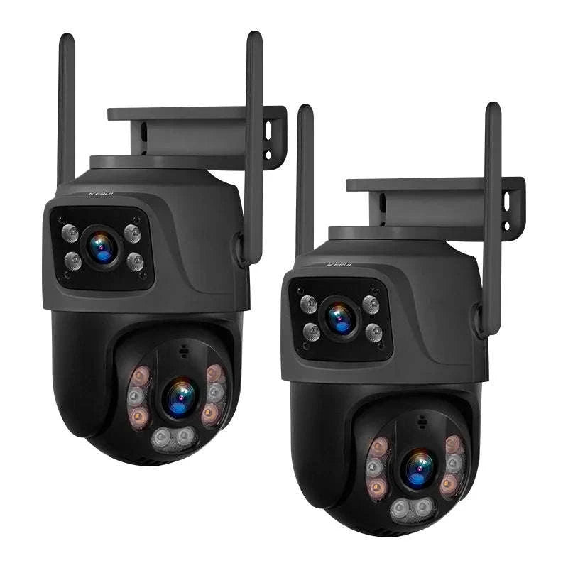 6MP Dual Lens WiFi PTZ Outdoor Security Camera with Human Detection-1pc / US Plug / United States