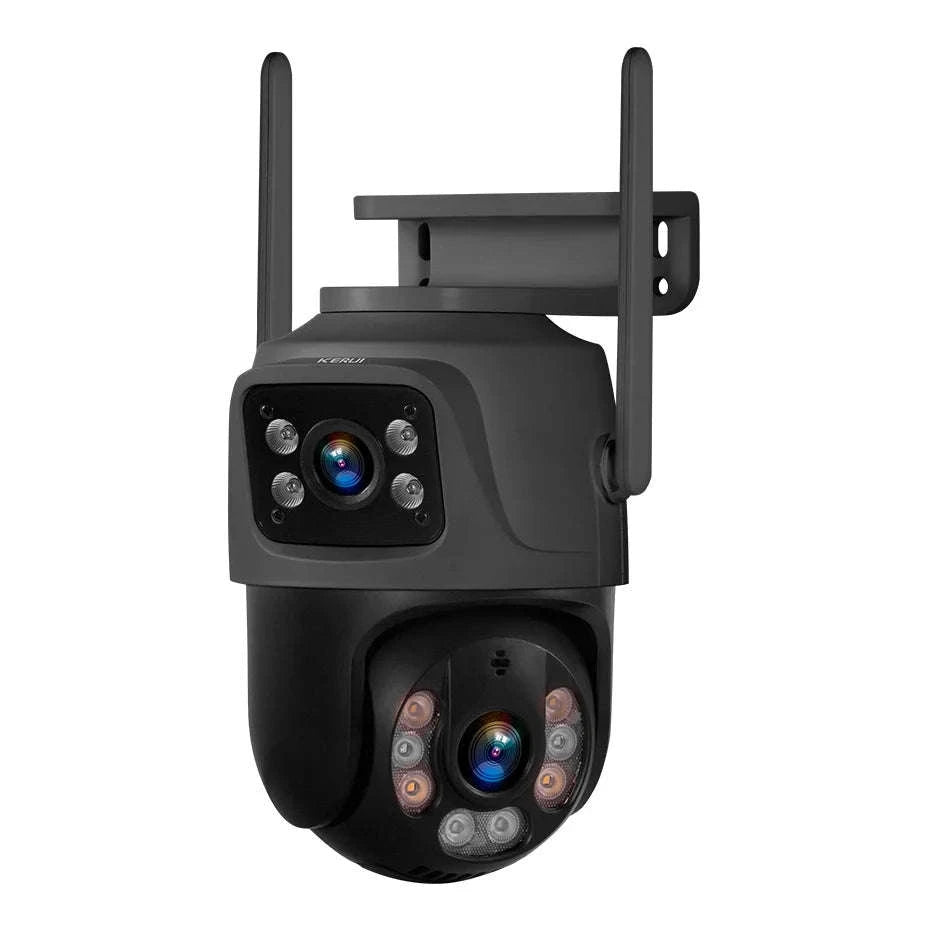 6MP Dual Lens WiFi PTZ Outdoor Security Camera with Human Detection-1pc / US Plug / United States