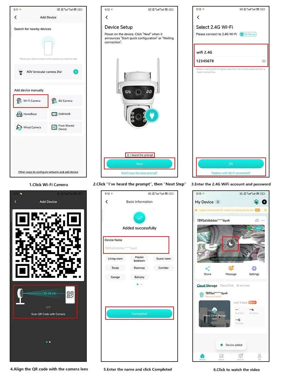 6MP Solar WiFi Security Camera Outdoor Dual Lens PTZ 360° View-Camera add 32G Card