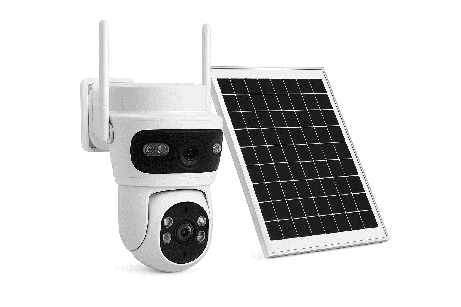 6MP Solar WiFi Security Camera Outdoor Dual Lens PTZ 360° View-Camera add 32G Card