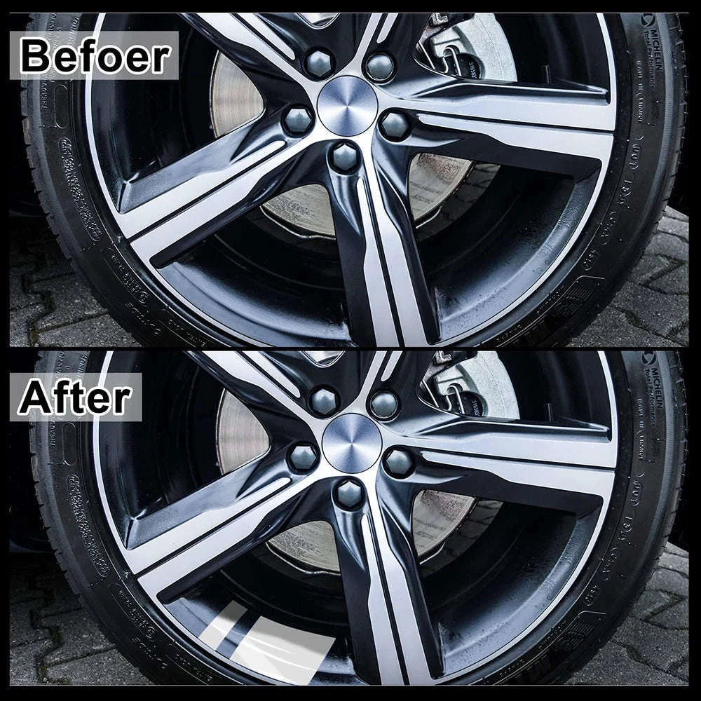 6PCS Car Wheel Hub Stickers-Yellow