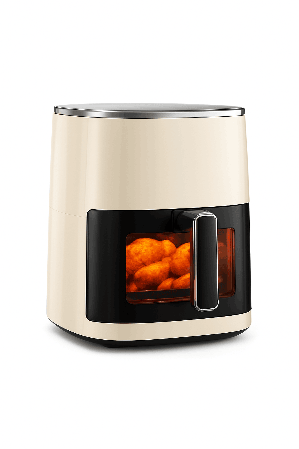 6QT Air Fryer with Window, 12-in-1 Cooking up to 400°F-Beige / United States