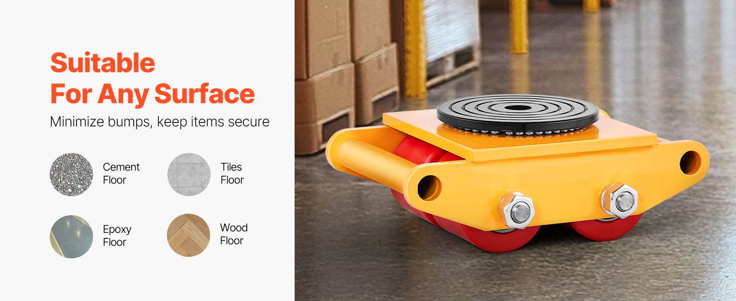 6T Heavy Duty Machinery Mover Skate with 360° Rotation Wheels-6T / CZECH REPUBLIC