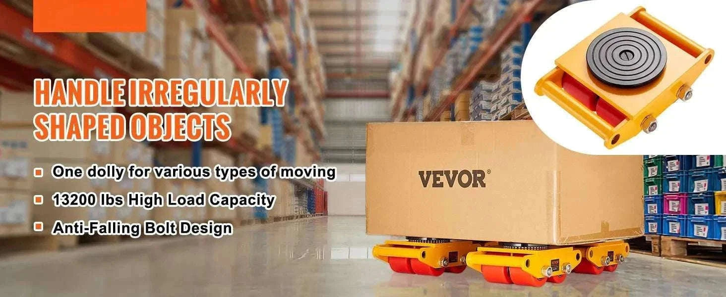 6T Heavy Duty Machinery Mover Skate with 360° Rotation Wheels-6T / CZECH REPUBLIC