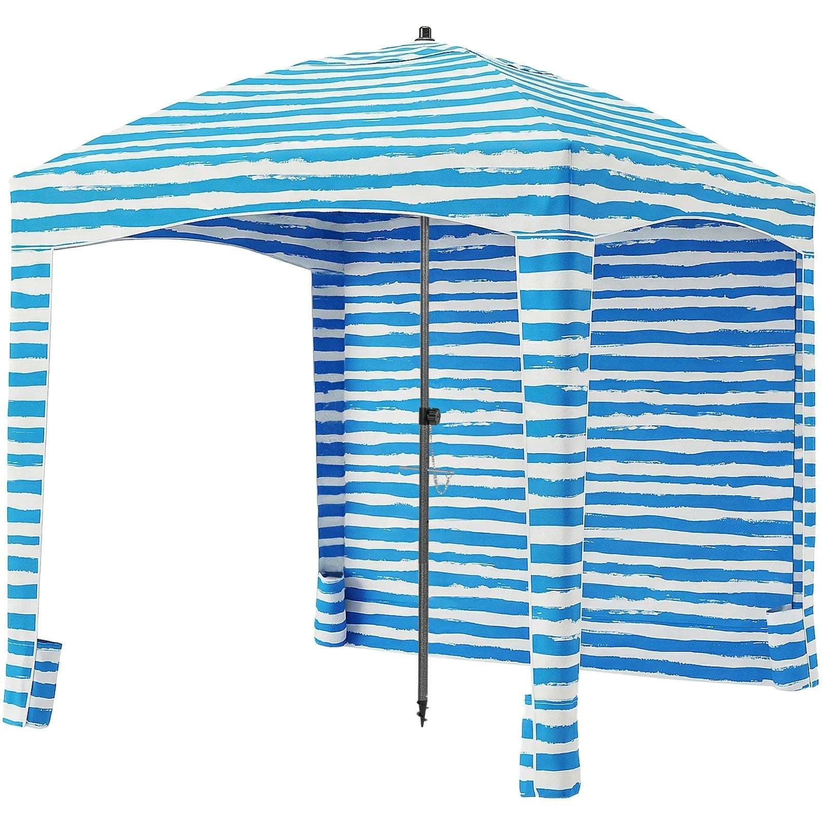 6x6 FT Beach Tent Sun Shelter with Side Wall & UPF 50+ Shade-Starfish Shell / United States