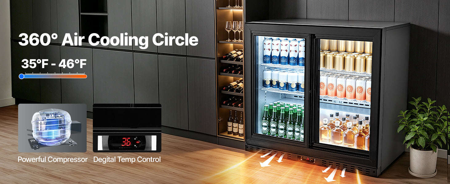 7.4/11.4 Cu. Ft. Back Bar Cooler with LED Lighting-11.4 Cu.ft. TypeA / United States
