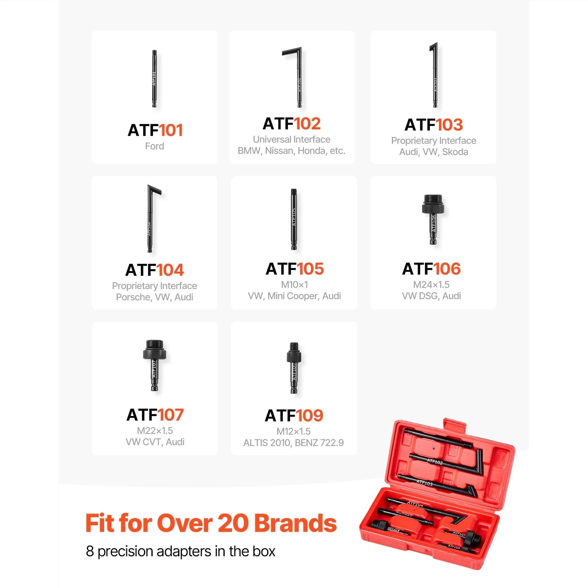 7.5L Transmission Fluid Pump with 8 ATF Adapters & 47in Hose-7.5L NEW / france