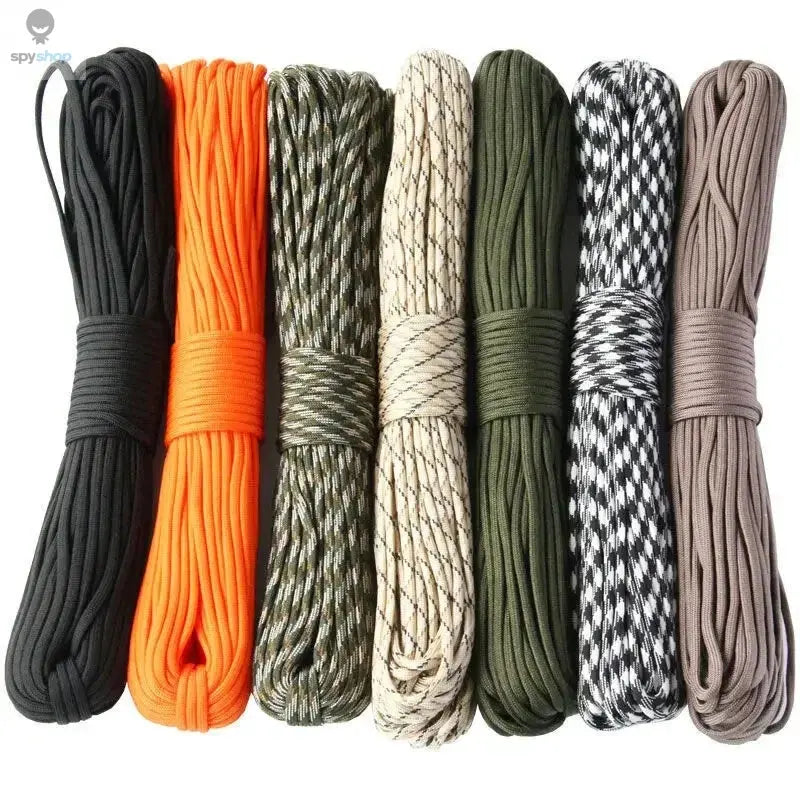 7-Cores 550 Paracord Rope 5 15 30 M Dia.4mm Cord For Outdoor Camping Survival Lanyard Parachute Hiking Tent Accessories Spy-shop.com