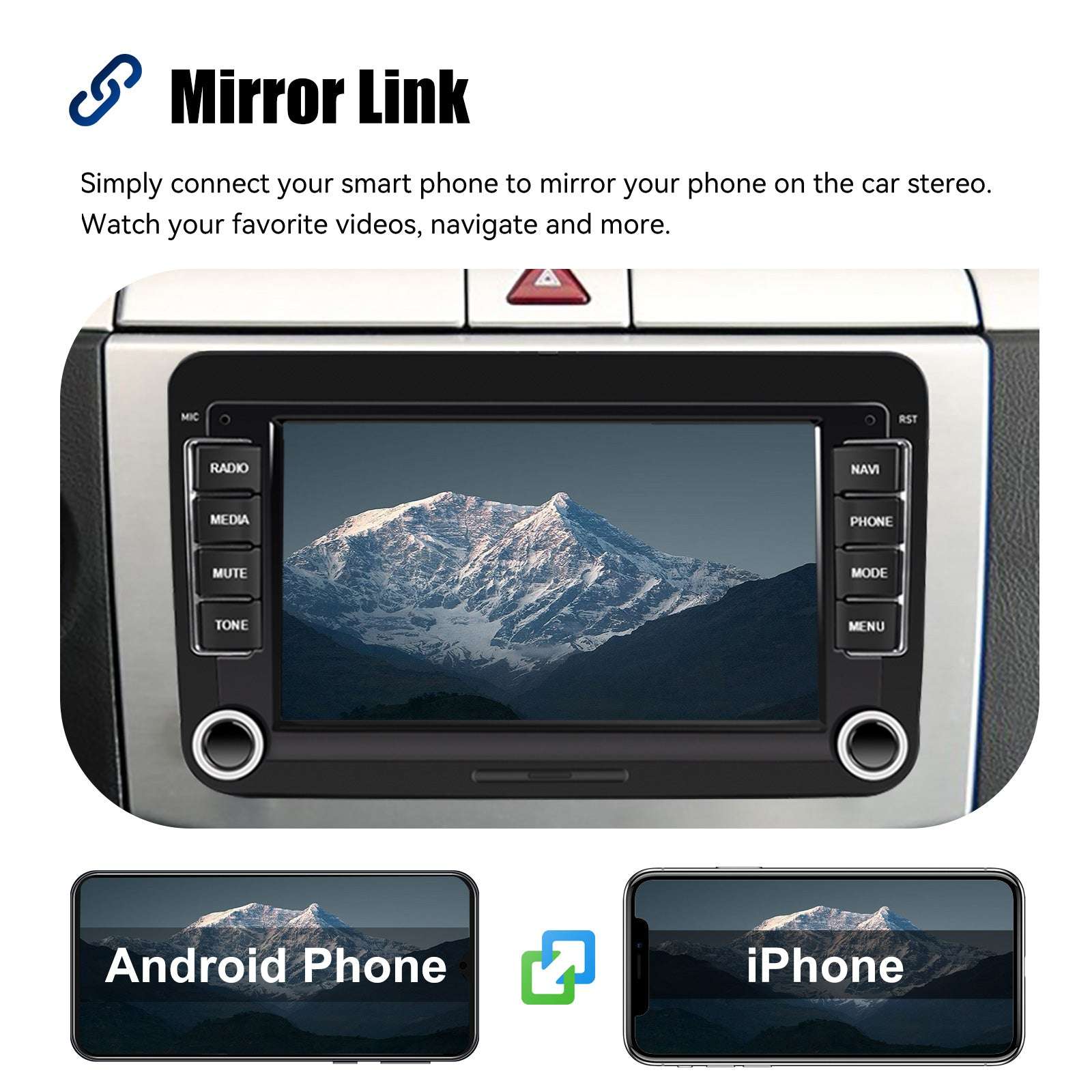 7" Android 14 Car Stereo for VW with CarPlay, GPS & Voice AI-1-32 Carplay / GERMANY / Quad Core