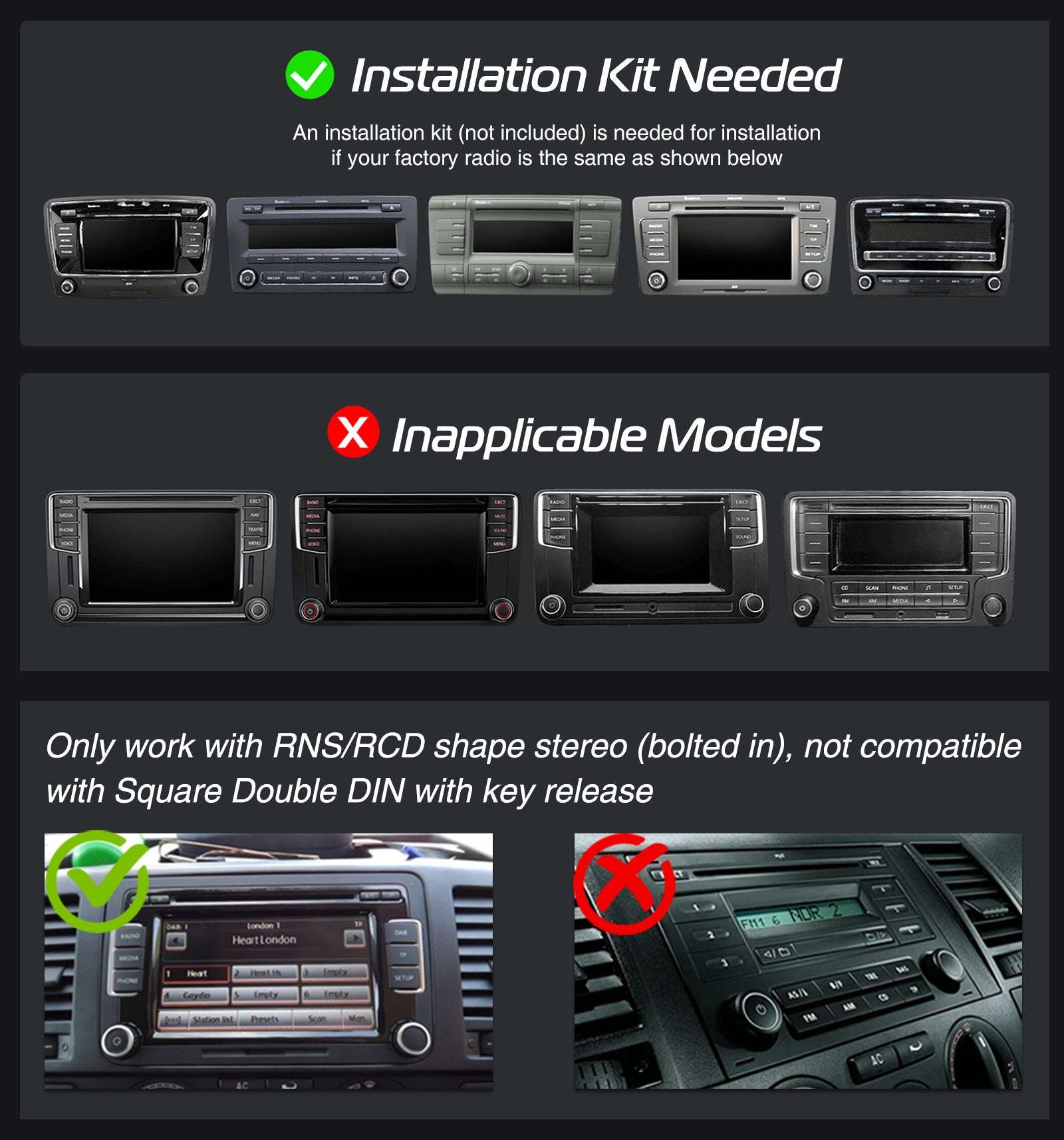 7" Android 14 Car Stereo for VW with CarPlay, GPS & Voice AI-1-32 Carplay / GERMANY / Quad Core