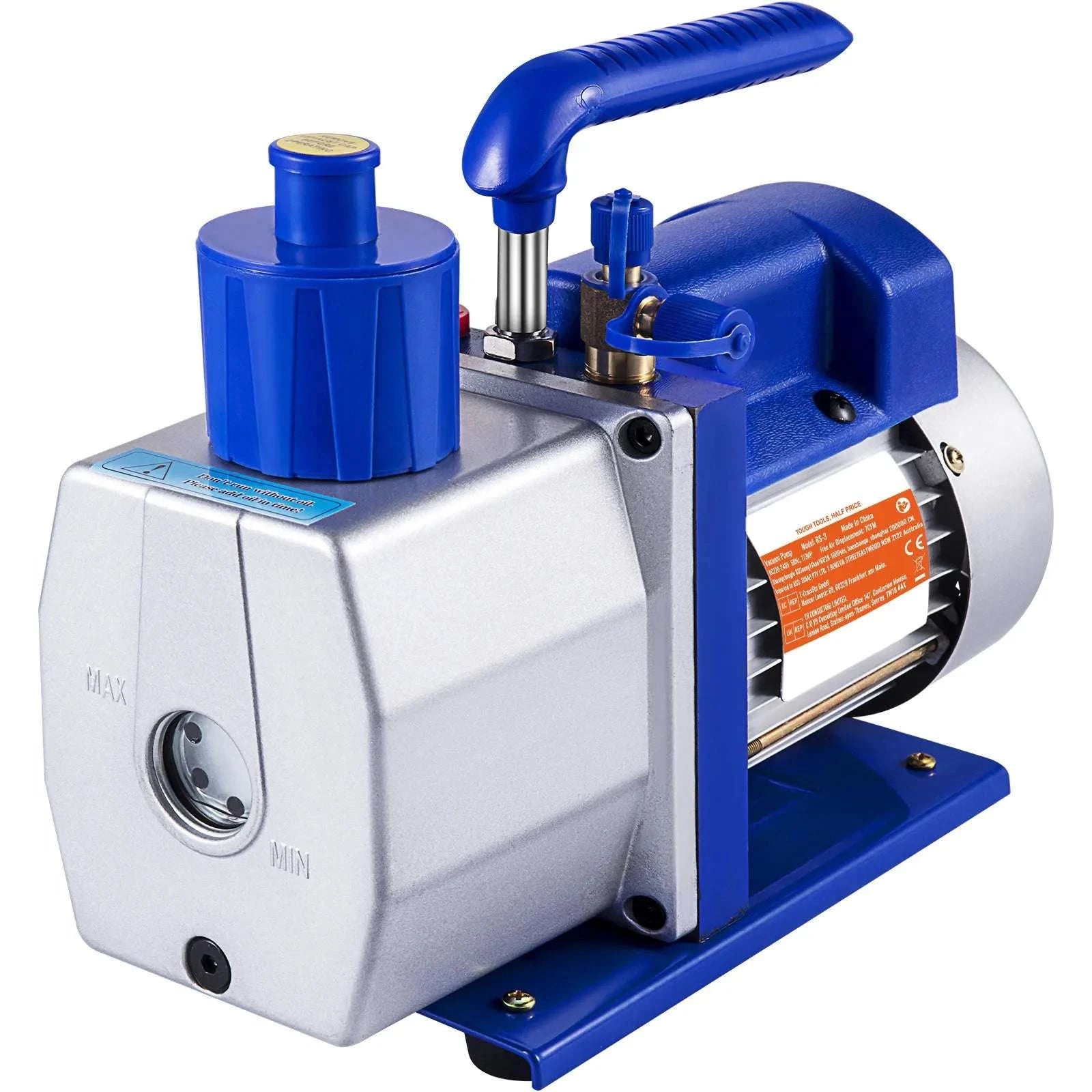 7 CFM Vacuum Pump 1/3 HP Single Stage for HVAC AC Refrigerant-7 CFM / US / United States