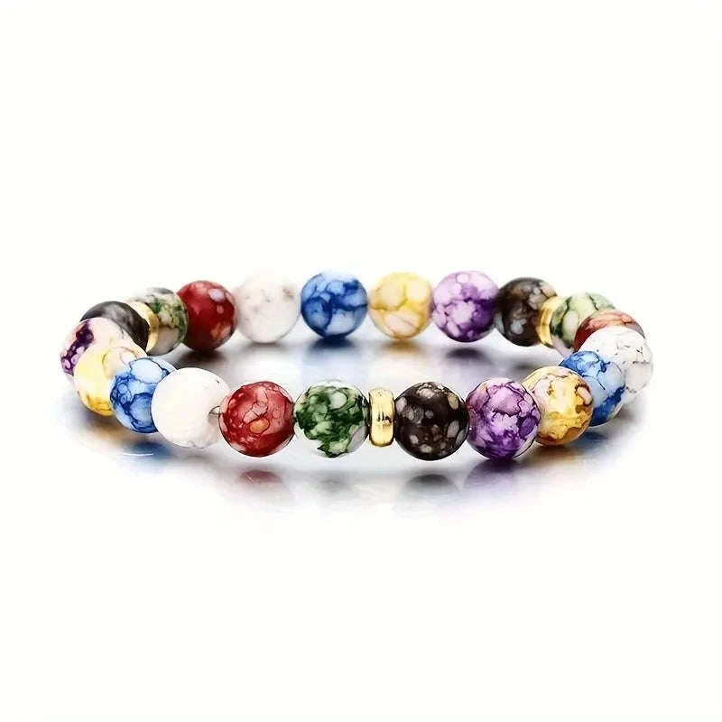 7 Chakra Healing Crystal Bracelet-Multicolor