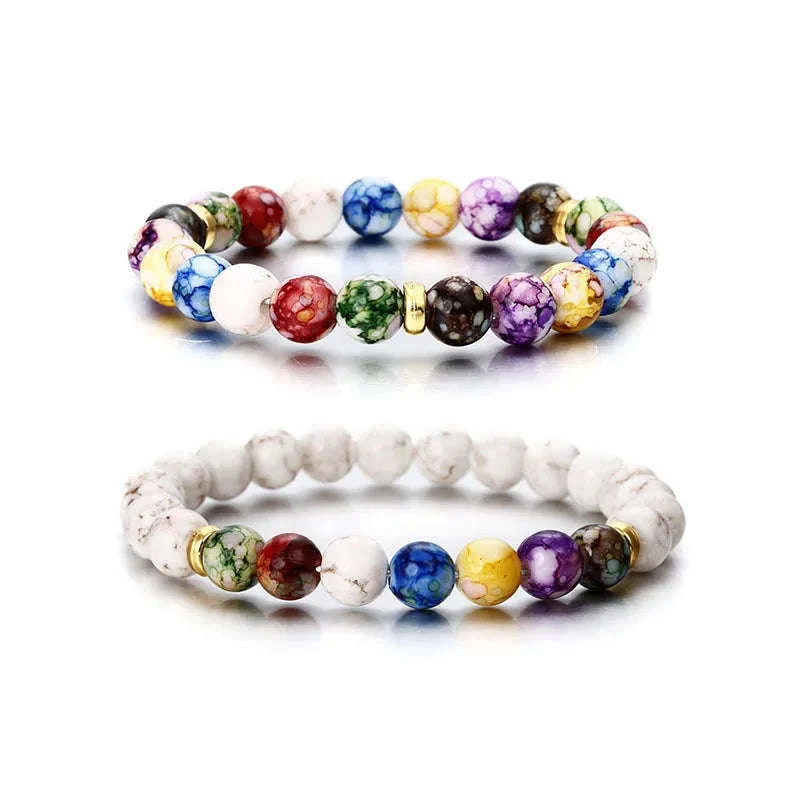 7 Chakra Healing Crystal Bracelet-Multicolor
