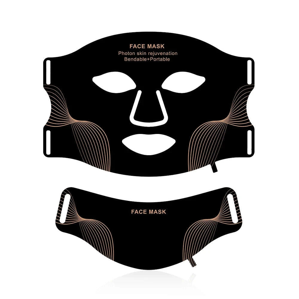 7 Color LED Silicone Face & Neck Mask for Skin Rejuvenation-WHITE / United States