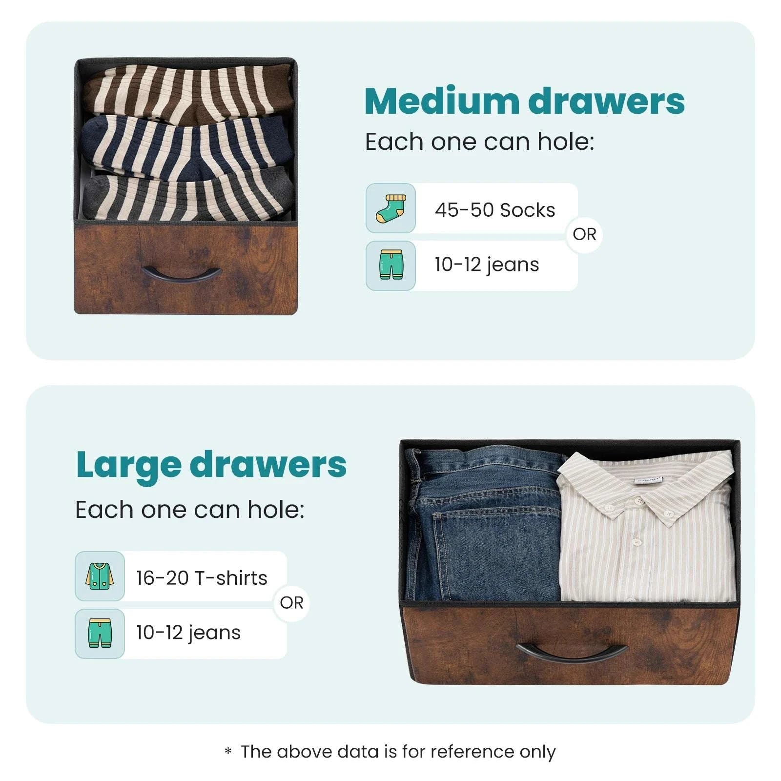 7-Drawer Fabric Dresser Organizer with Metal Frame and Wood Top-GRAY / GERMANY