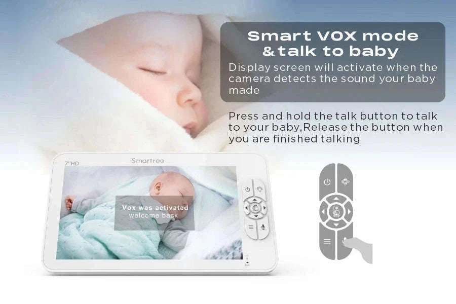 7" HD Baby Monitor with 1080P Display, Night Vision & 1000ft Range-US / China Mainland