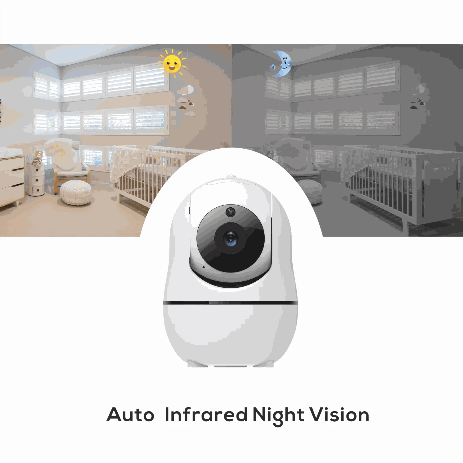 7" HD Baby Monitor with 1080P Display, Night Vision & 1000ft Range-US / China Mainland