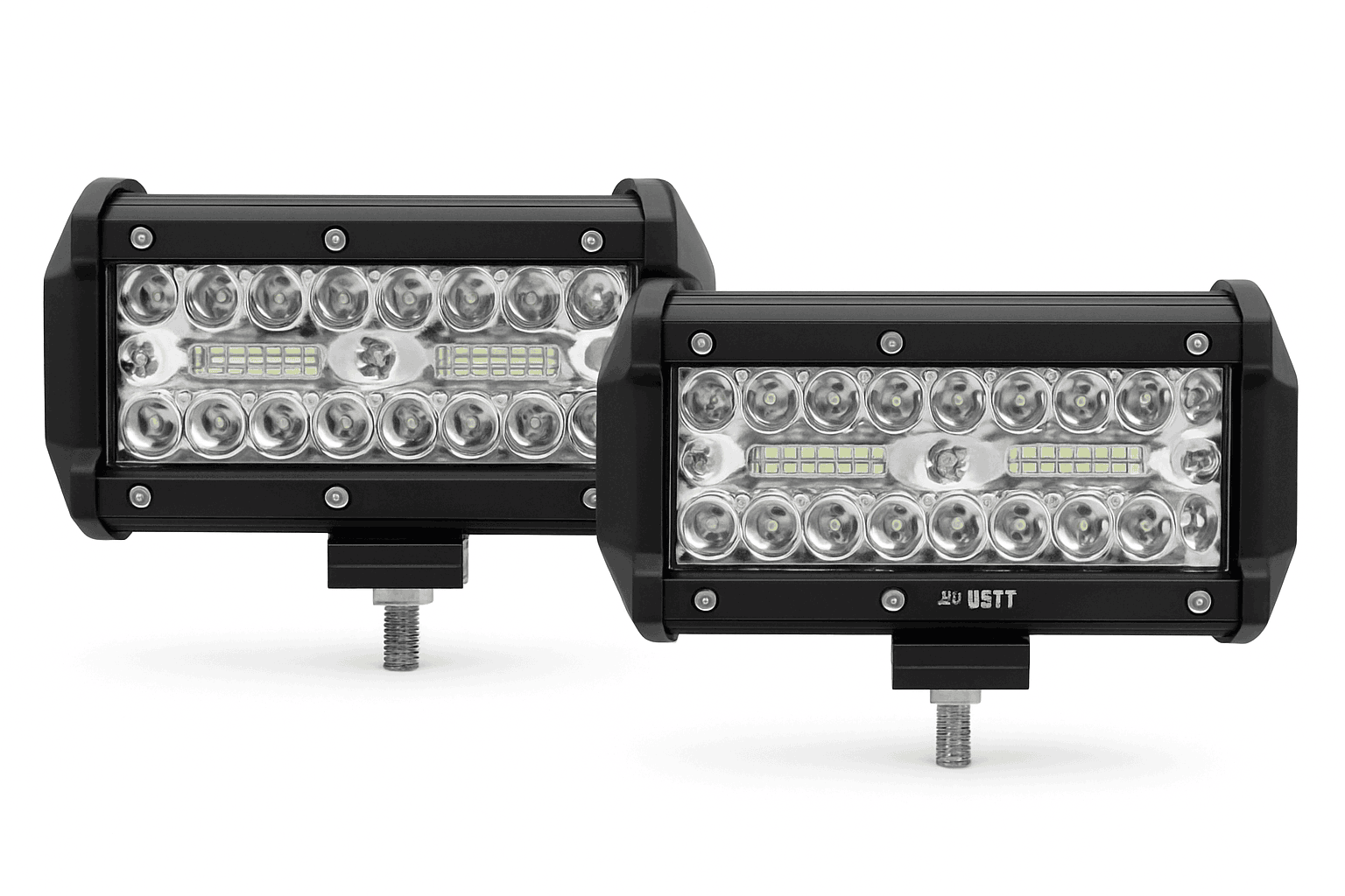 7 Inch 120W LED Work Light Bar 2-Pack Combo Beam 12V-24V IP68-7inch