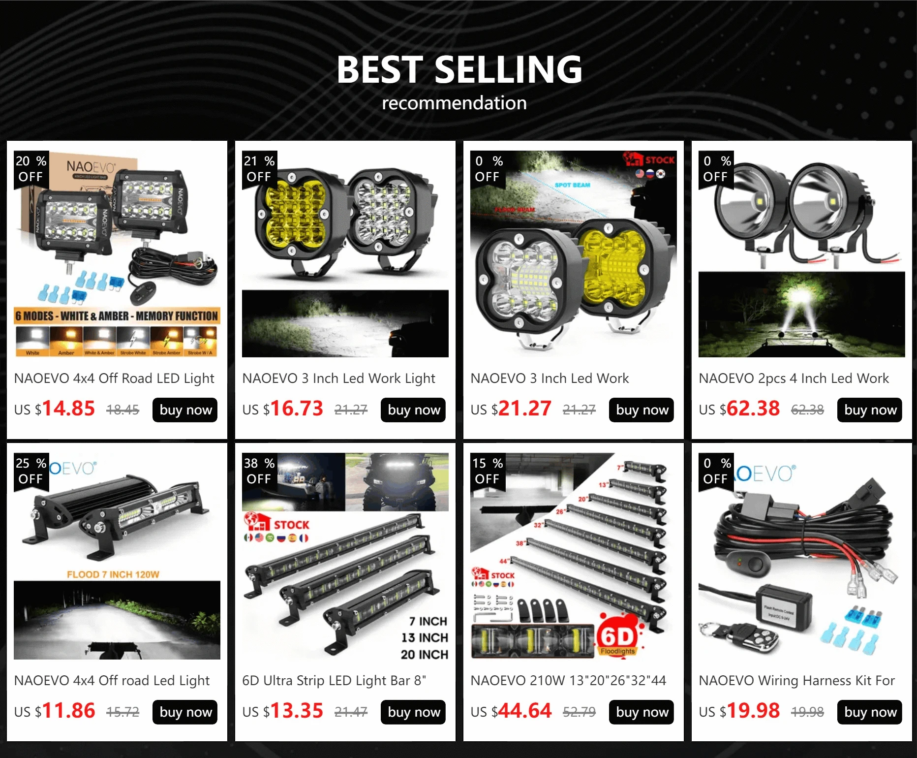 7 Inch 120W LED Work Light Bar for 12V/24V Vehicles-Flood-8IN-Y