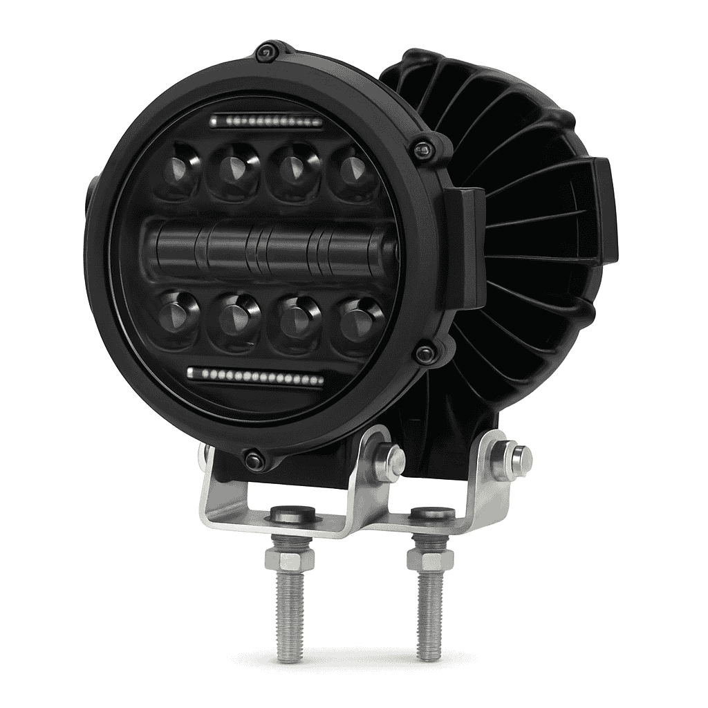 7 Inch 60W Round LED Work Light with DRL, High/Low Beam, IP68-white 2pcs