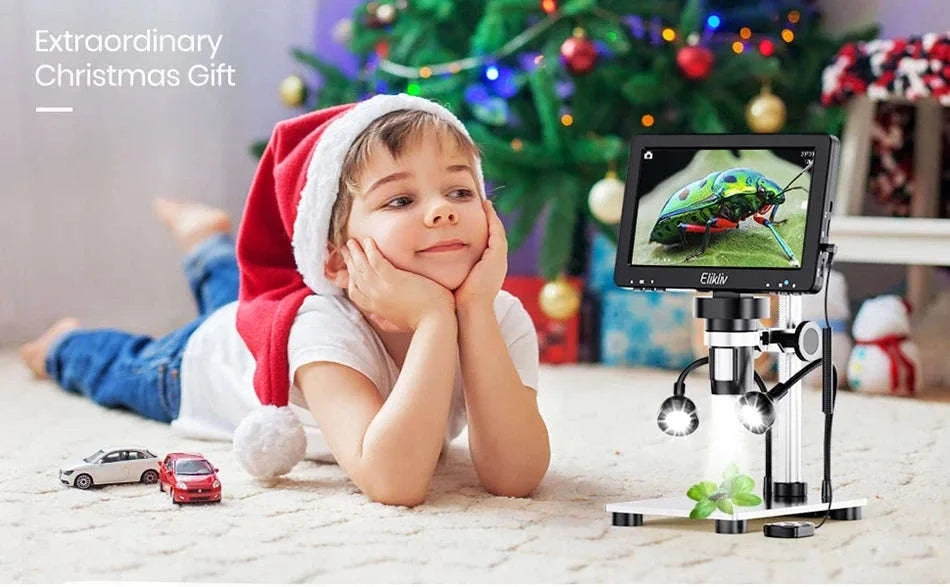 7 Inch Digital Microscope 50X-1200X HD LCD for PCB Electronics Soldering-United Kingdom
