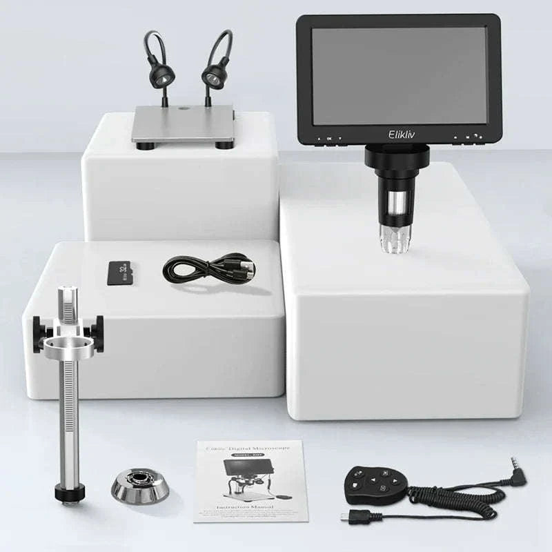 7 Inch Digital Microscope 50X-1200X HD LCD for PCB Electronics Soldering-United Kingdom