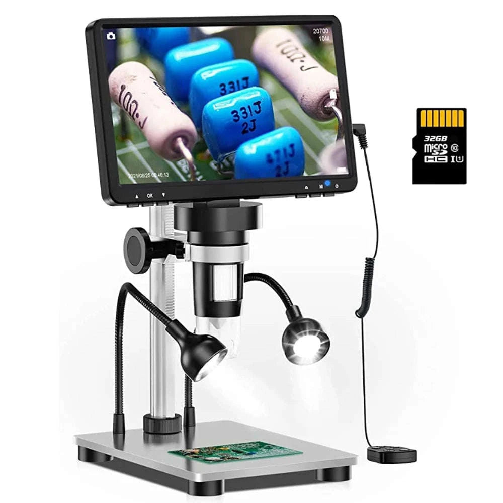 7 Inch Digital Microscope 50X-1200X HD LCD for PCB Electronics Soldering-United Kingdom