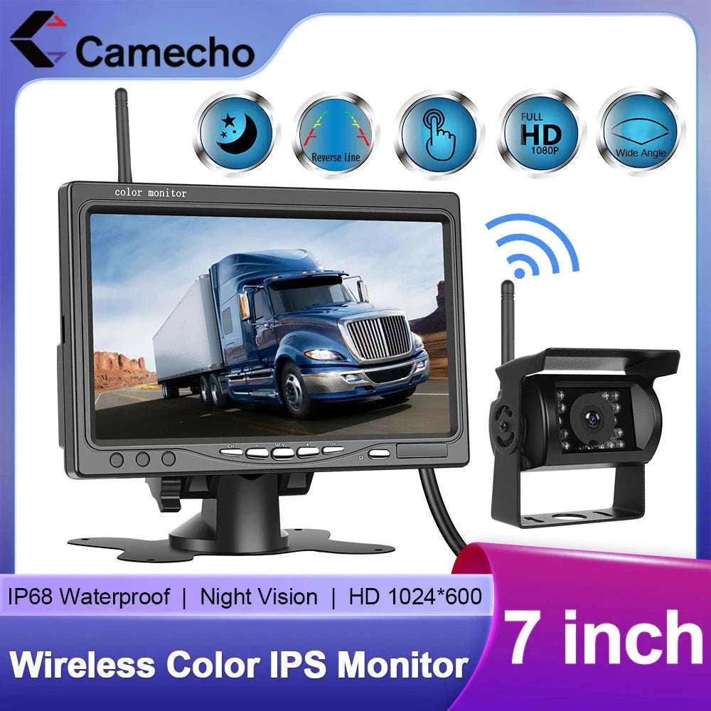 7-Inch IPS Wireless Rearview Camera System for RV, Truck & Trailer-Monitor with 1 Camera / Germany