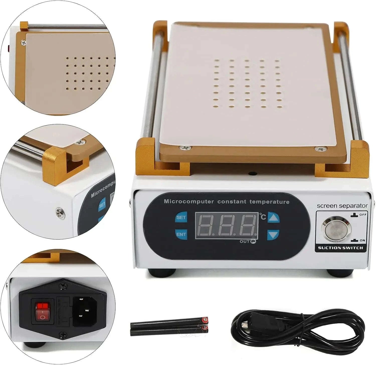 7 Inch LCD Screen Separator Machine, Touch Screen Removal, Built-in Vacuum Pump Phone Heating Plate Glass Removal Repair Device-United States