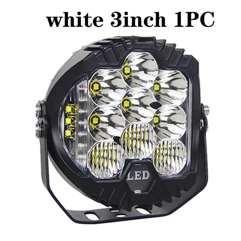 7 Inch LED Combo Driving Lamp for Off-Road Vehicles-2pcs-yellow-5inch