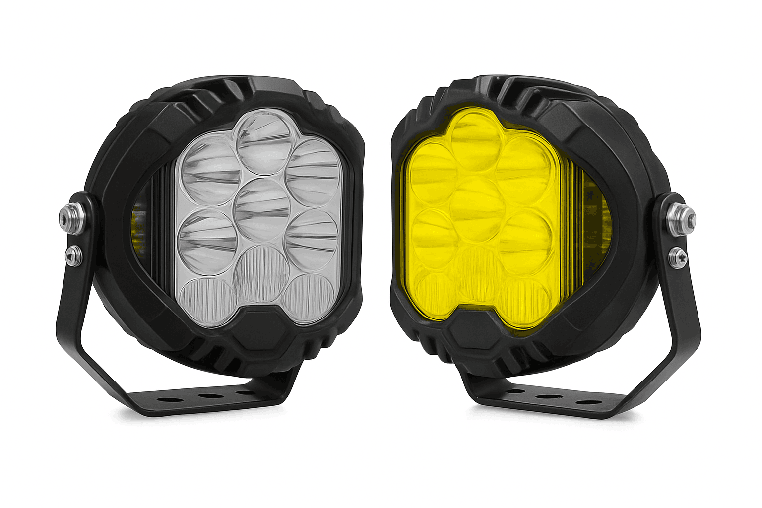 7 Inch LED Combo Driving Lamp for Off-Road Vehicles-2pcs-yellow-5inch