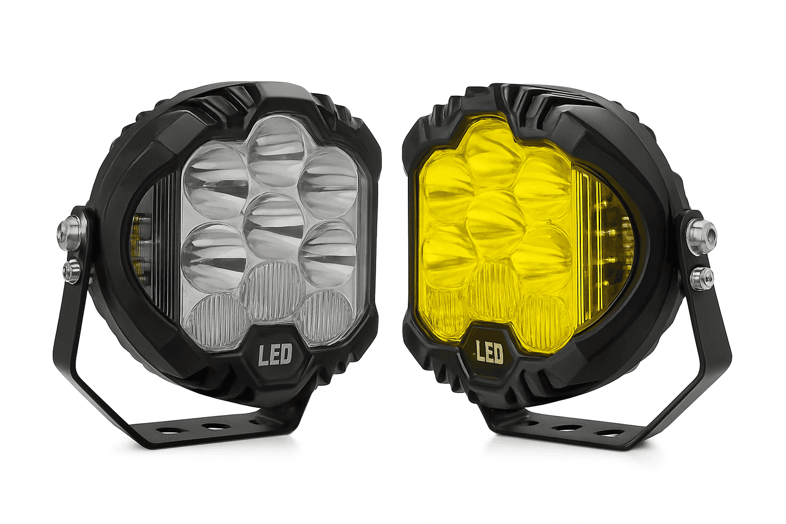 7 Inch LED Combo Driving Lamp for Off-Road Vehicles-2pcs-yellow-5inch