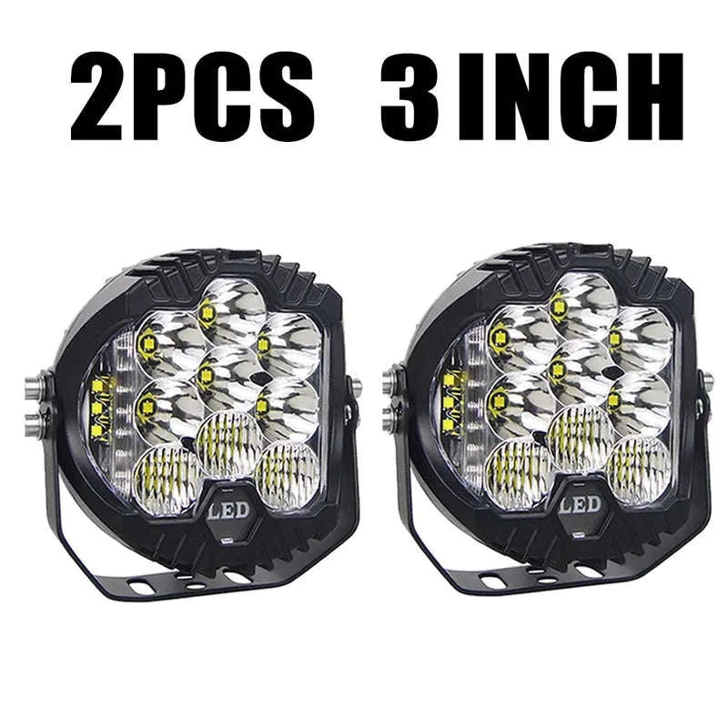 7 Inch LED Combo Driving Lamp for Off-Road Vehicles-2pcs-yellow-5inch