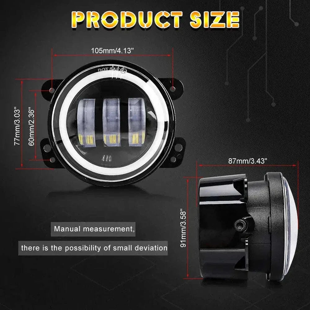 7 Inch LED Headlight Halo Ring with Hi/Lo Beam, Angel Eyes DRL and Amber Turn Signal-1pc  7inch headlight